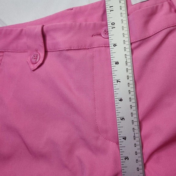 Greg Norman Chino Golf Shorts Flat Front Zip Fly Button Closure Pink Size 12 - Picture 5 of 6